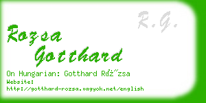 rozsa gotthard business card